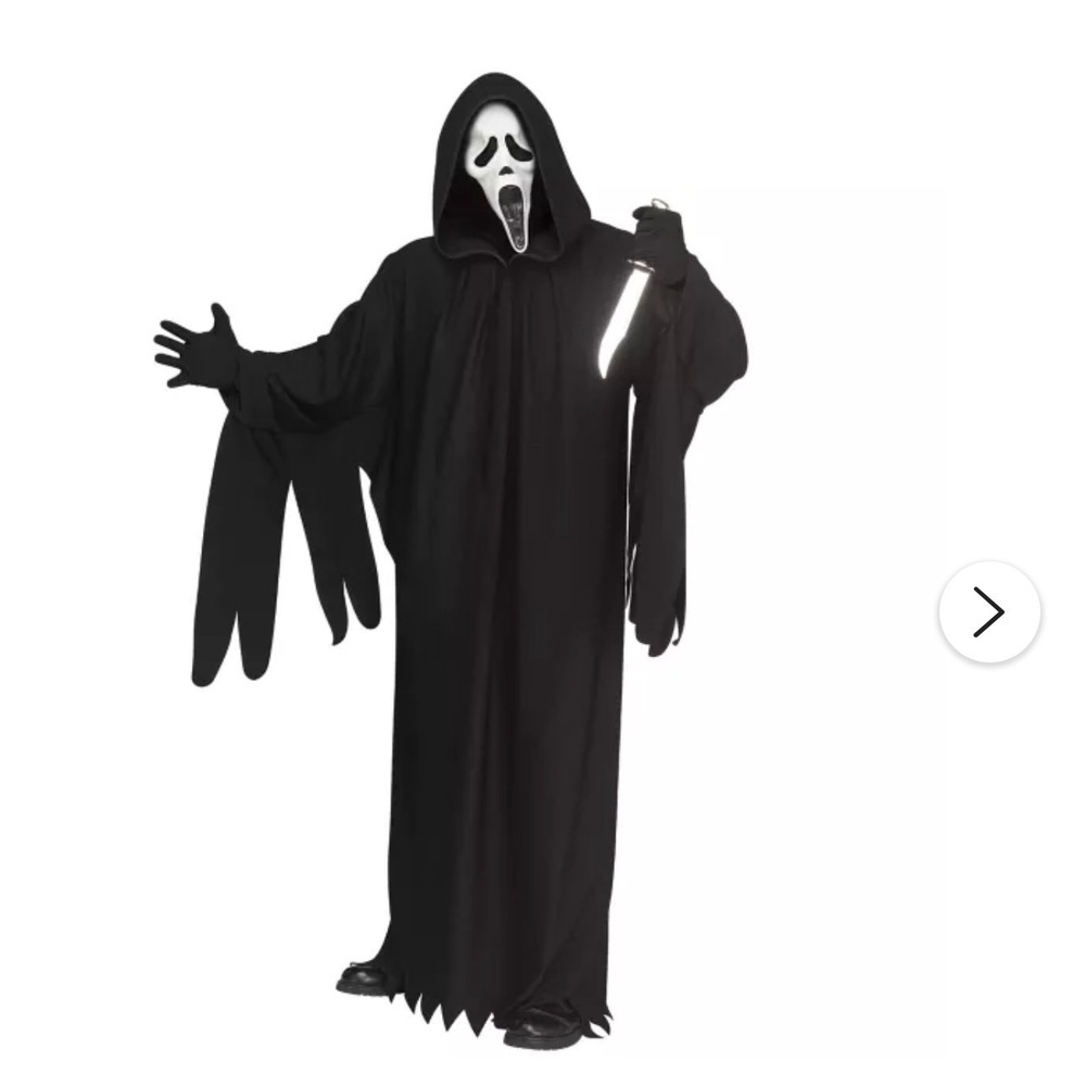 Spirit Halloween 30th Anniversary Ghost Face Costume Glow Mask Adult One Size